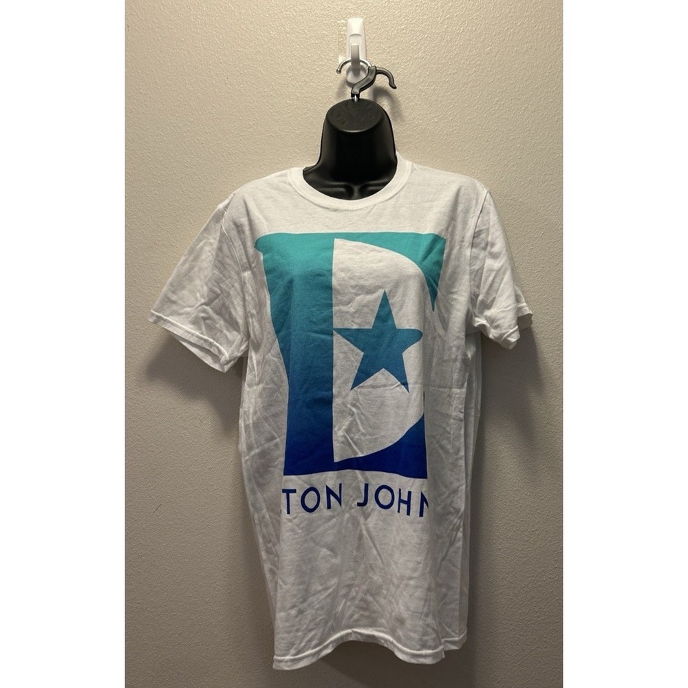 Elton John Official 2018 Farewell Yellow Brick‎ Road Tour White T-Shirt Medium